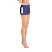 Load image into Gallery viewer, Women&#39;s Performance Flex Shorts | Navy-White | Regular Waist | Just Stand Flag | Sizes: XS - 3XL