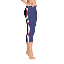 Load image into Gallery viewer, Women&#39;s Performance Capri Leggings | Red-White | Regular Waist | Just Stand Flag | Sizes: XS - XL