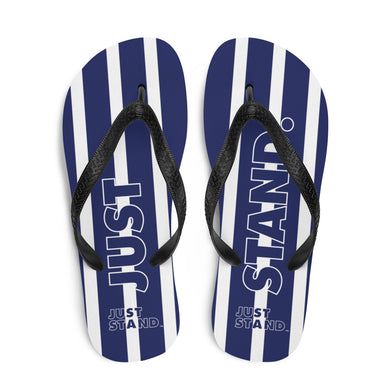 Flip-Flops | Navy-White | Just Stand | Sizes: Men's 6-11 and Women's 7-12