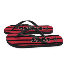 Load image into Gallery viewer, Flip-Flops | Black-Red | Just Stand | Sizes: Men&#39;s 6-11 and Women&#39;s 7-12