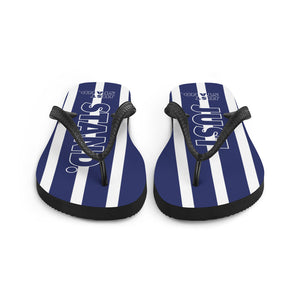 Flip-Flops | Navy-White | Just Stand | Sizes: Men's 6-11 and Women's 7-12