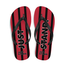 Load image into Gallery viewer, Flip-Flops | Black-Red | Just Stand | Sizes: Men&#39;s 6-11 and Women&#39;s 7-12