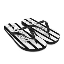 Load image into Gallery viewer, Flip-Flops | White-Black | Just Stand | Sizes: Men&#39;s 6-11 and Women&#39;s 7-12