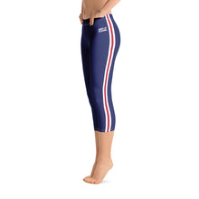 Load image into Gallery viewer, Women&#39;s Performance Capri Leggings | Red-White | Regular Waist | Just Stand Flag | Sizes: XS - XL