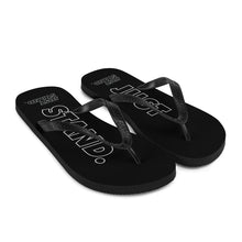 Load image into Gallery viewer, Flip-Flops | Black | Just Stand | Sizes: Men&#39;s 6-11 and Women&#39;s 7-12