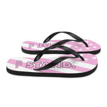 Load image into Gallery viewer, Flip-Flops | Pink-White | Just Stand Flag | Sizes: Men&#39;s 6-11 and Women&#39;s 7-12