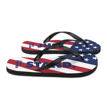 Load image into Gallery viewer, Flip-Flops | Red-White-Blue | Just Stand Flag | Sizes: Men&#39;s 6-11 and Women&#39;s 7-12