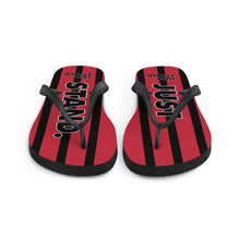 Load image into Gallery viewer, Flip-Flops | Black-Red | Just Stand | Sizes: Men&#39;s 6-11 and Women&#39;s 7-12