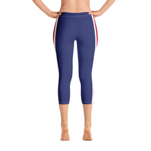 Load image into Gallery viewer, Women&#39;s Performance Capri Leggings | Red-White | Regular Waist | Just Stand Flag | Sizes: XS - XL