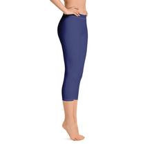 Load image into Gallery viewer, Women&#39;s Performance Capri Leggings | Navy | Regular Waist | Just Stand Flag | Sizes: XS - XL