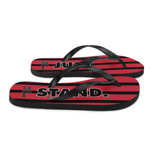 Load image into Gallery viewer, Flip-Flops | Black-Red | Just Stand | Sizes: Men&#39;s 6-11 and Women&#39;s 7-12