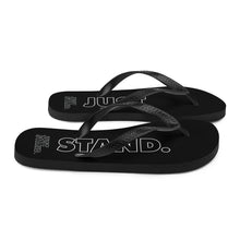 Load image into Gallery viewer, Flip-Flops | Black | Just Stand | Sizes: Men&#39;s 6-11 and Women&#39;s 7-12