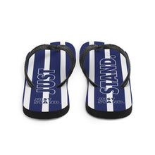 Load image into Gallery viewer, Flip-Flops | Navy-White | Just Stand | Sizes: Men&#39;s 6-11 and Women&#39;s 7-12