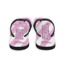 Load image into Gallery viewer, Flip-Flops | Pink-White | Just Stand Flag | Sizes: Men&#39;s 6-11 and Women&#39;s 7-12