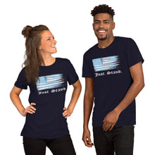 Load image into Gallery viewer, Unisex Short Sleeve Crew Neck T-Shirt | Navy | Contemporary Fit | Distress USA Flag | Sizes: XS - 2XL